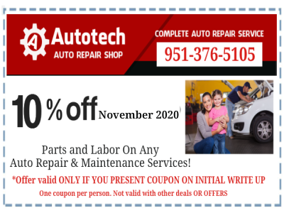 Auto Repair Coupon Riverside CA 92507 November 2020